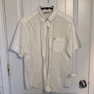 Burberry white linen shirt